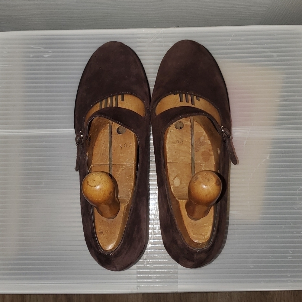 DANSKO Mary Janes Brown Suede Heeled Clogs Suede Shoes - Picture 5 of 11